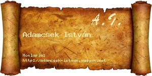 Adamcsek István névjegykártya