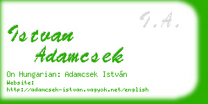 istvan adamcsek business card
